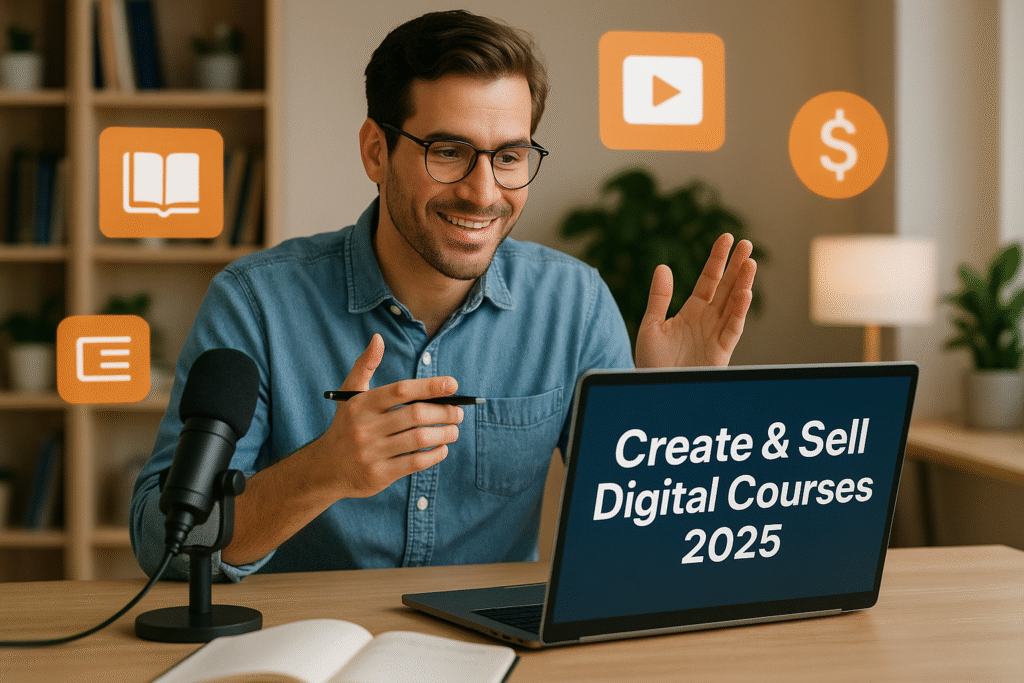 How to Create and Sell Digital Courses From Home (2025 Guide)